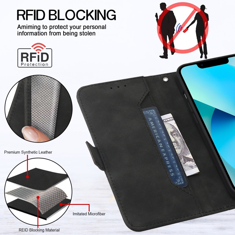 For iPhone SE 2022 / SE 2020 / 8 / 7 RFID Geometric Line Flip Leather Phone Case(Black) For iPhone SE 2022 / SE 2020 / 8 / 7 RFID Geometric Line Flip Leather Phone Case(Black)