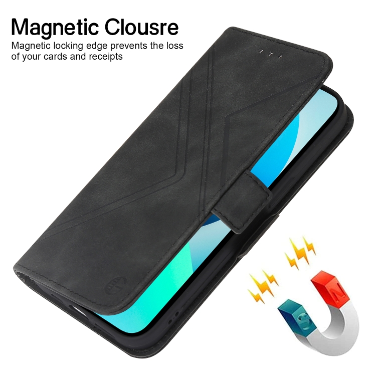 For iPhone SE 2022 / SE 2020 / 8 / 7 RFID Geometric Line Flip Leather Phone Case(Black) For iPhone SE 2022 / SE 2020 / 8 / 7 RFID Geometric Line Flip Leather Phone Case(Black)
