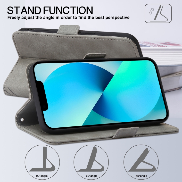 For Samsung Galaxy S22 5G RFID Geometric Line Flip Leather Phone Case(Grey) For Samsung Galaxy S22 5G RFID Geometric Line Flip Leather Phone Case(Grey)