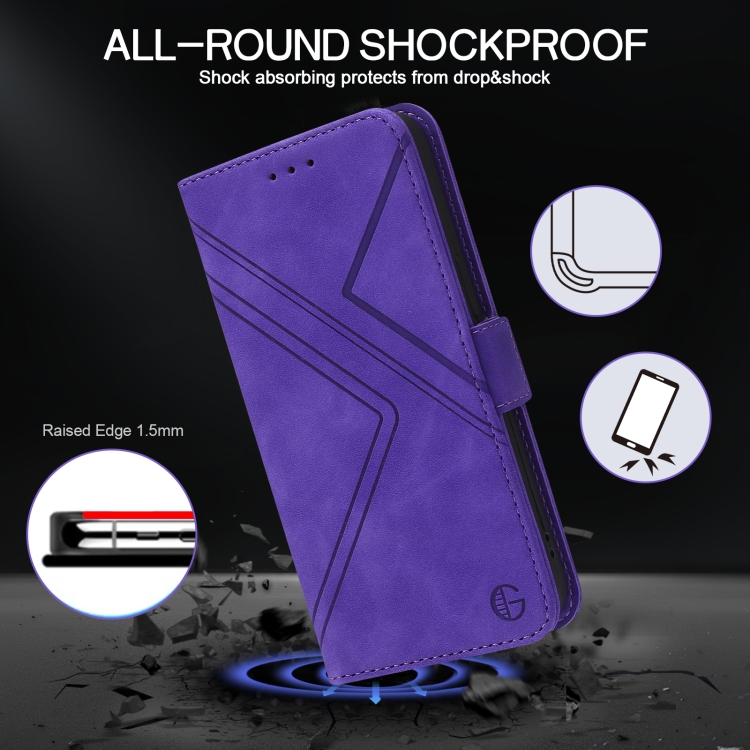 For Samsung Galaxy S22 Ultra 5G RFID Geometric Line Flip Leather Phone Case(Purple) For Samsung Galaxy S22 Ultra 5G RFID Geometric Line Flip Leather Phone Case(Purple)