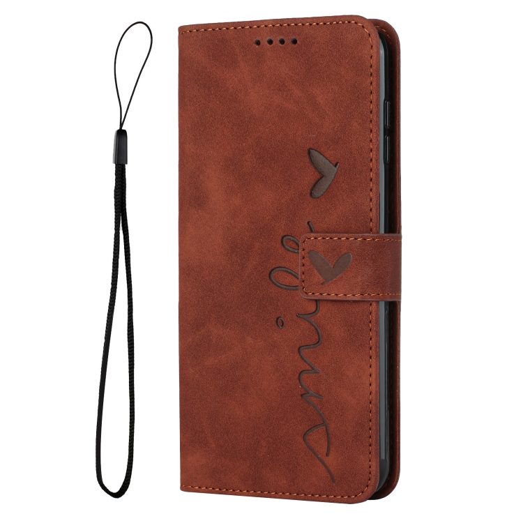 For Samsung Galaxy S22 Ultra Skin Feel Heart Pattern Leather Phone Case(Brown) For Samsung Galaxy S22 Ultra Skin Feel Heart Pattern Leather Phone Case(Brown)