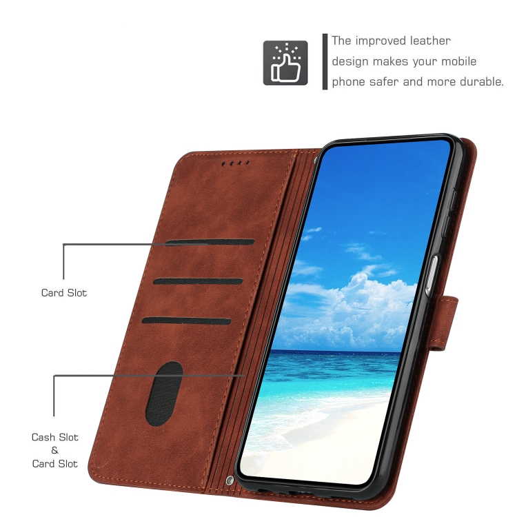 For Samsung Galaxy S22 Ultra Skin Feel Heart Pattern Leather Phone Case(Brown) For Samsung Galaxy S22 Ultra Skin Feel Heart Pattern Leather Phone Case(Brown)
