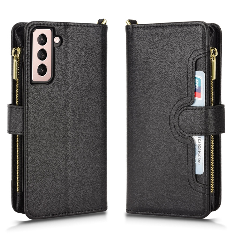 For Samsung Galaxy S22 5G Litchi Texture Zipper Leather Phone Case(Black) For Samsung Galaxy S22 5G Litchi Texture Zipper Leather Phone Case(Black)