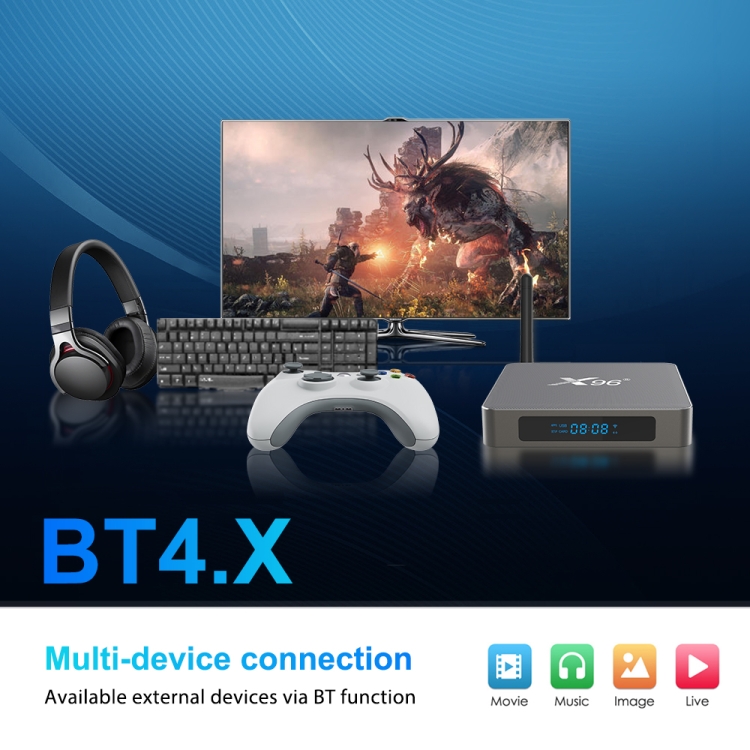 X96 X6 8K Smart TV Box Android 11.0 Media Player, RK3566 ARM de cuatro núcleos Cortex A55, RAM: 4GB, ROM: 32GB, Tipo de enchufe: REBILLA UK - B4