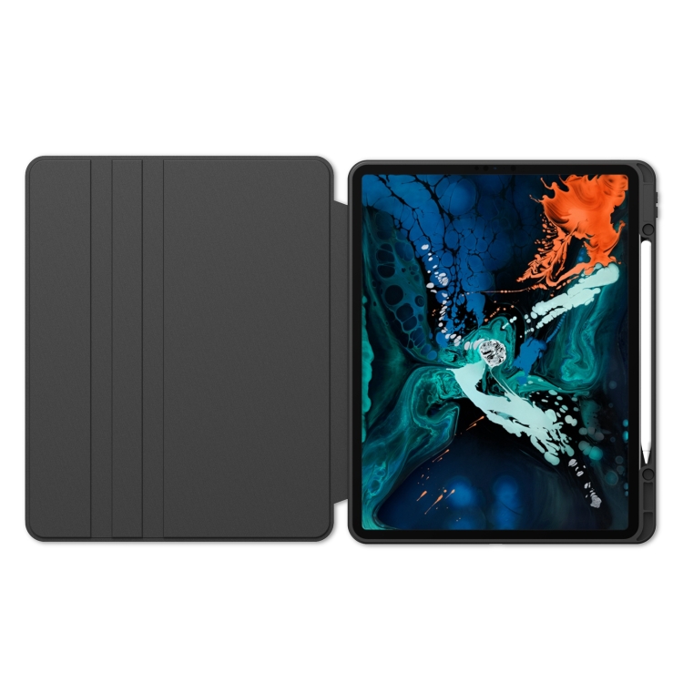 For iPad Pro 12.9 2022 / 2021 / 2020 / 2018 WIWU Rotary Leather Tablet Case(Black)