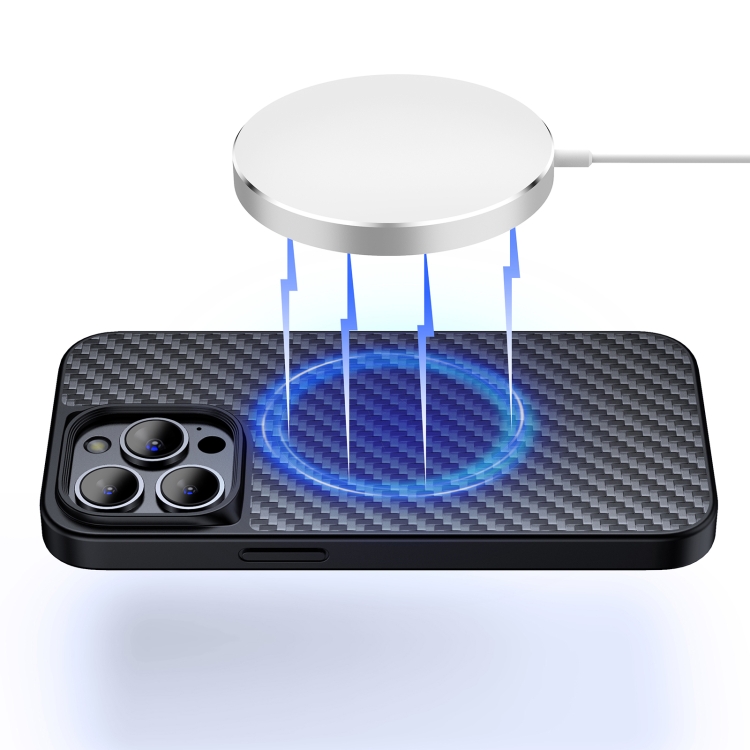 For iPhone 13 Pro Max Wlons Aramid Fiber MagSafe Magnetic Phone Case (Black) For iPhone 13 Pro Max Wlons Aramid Fiber MagSafe Magnetic Phone Case (Black)