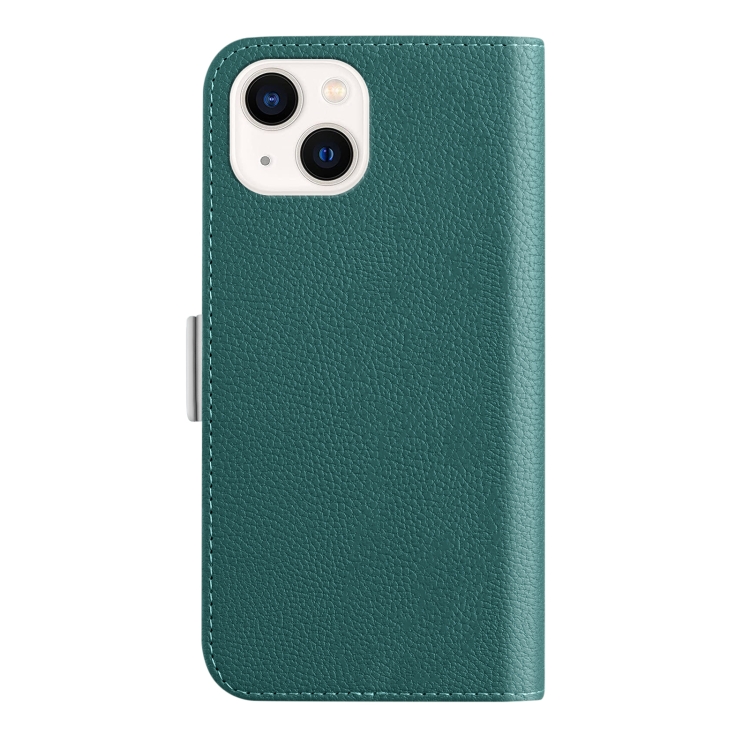For iPhone 13 mini Candy Color Litchi Texture Leather Phone Case (Dark Green) For iPhone 13 mini Candy Color Litchi Texture Leather Phone Case (Dark Green)