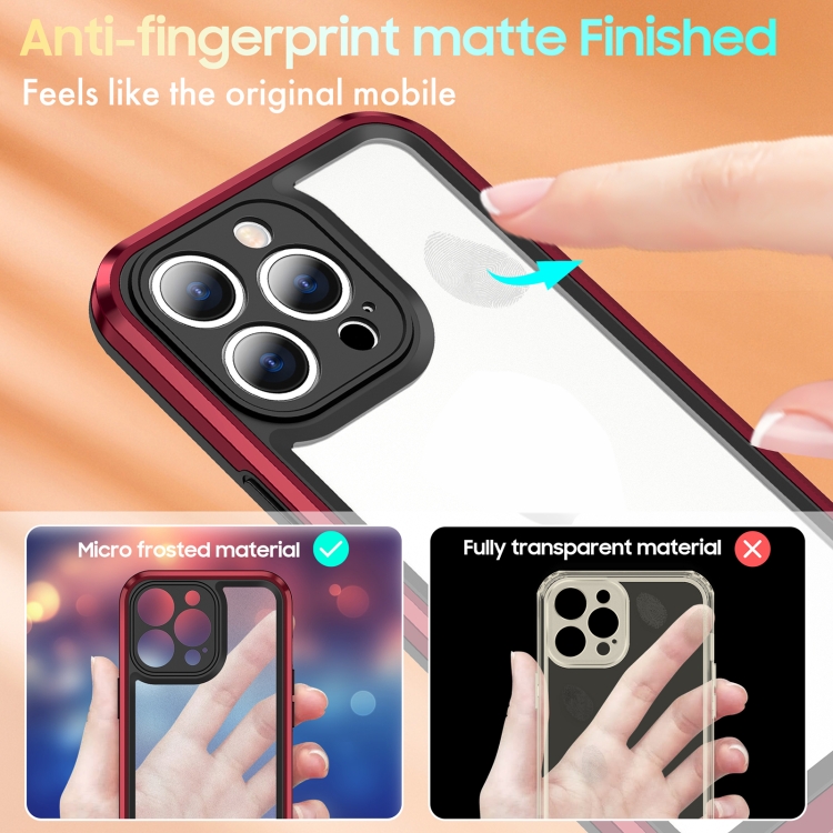 For iPhone 14 Plus Bright Skin Feel PC + TPU Protective Phone Case (Black+Red) For iPhone 14 Plus Bright Skin Feel PC + TPU Protective Phone Case (Black+Red)