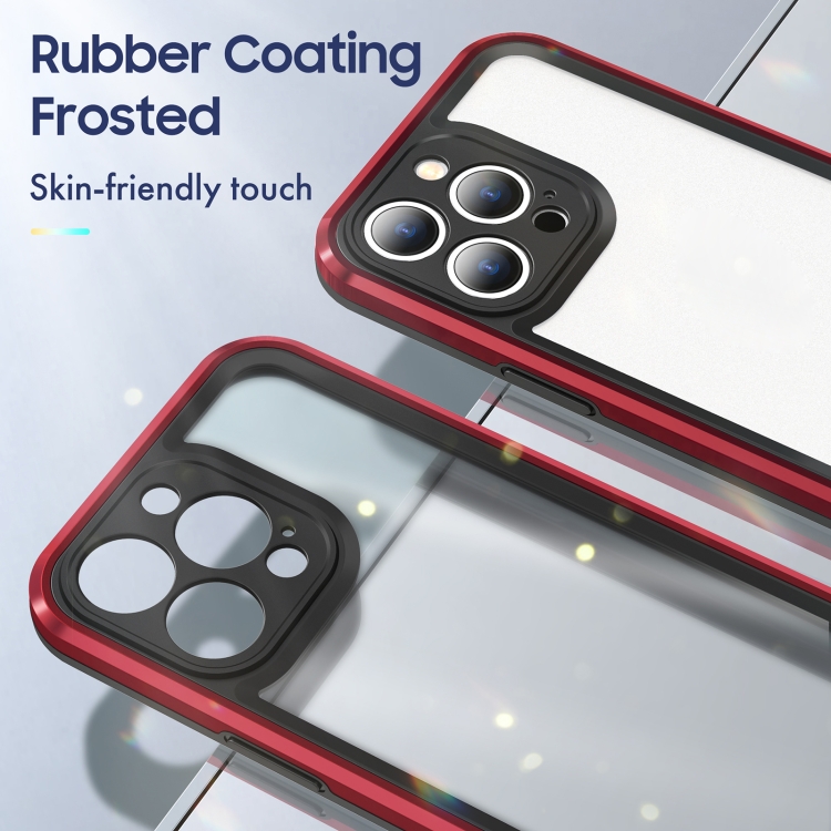 For iPhone 14 Plus Bright Skin Feel PC + TPU Protective Phone Case (Black+Red) For iPhone 14 Plus Bright Skin Feel PC + TPU Protective Phone Case (Black+Red)
