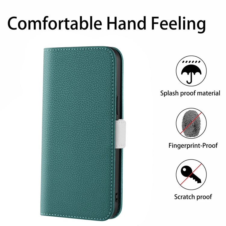 For Samsung Galaxy S22+ 5G Candy Color Litchi Texture Leather Phone Case(Dark Green) For Samsung Galaxy S22+ 5G Candy Color Litchi Texture Leather Phone Case(Dark Green)