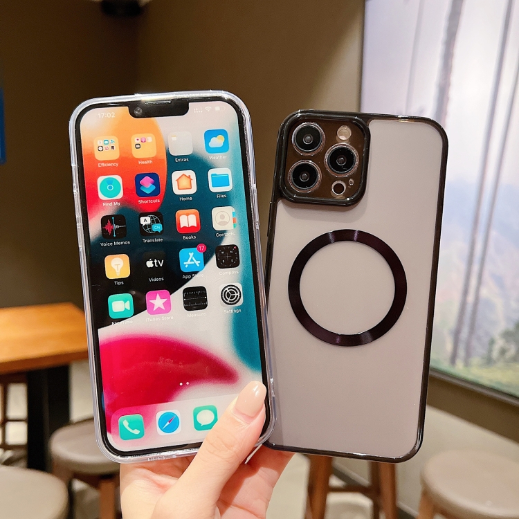 Frosted PC Magsafe Phone Case For iPhone 11 Pro Max(Transparent Black) Frosted PC Magsafe Phone Case For iPhone 11 Pro Max(Transparent Black)