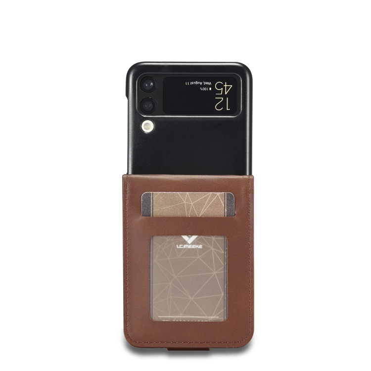 For Samsung Galaxy Z Flip4 5G LC.IMEEKE Calf Texture Leather Phone Case(Brown) For Samsung Galaxy Z Flip4 5G LC.IMEEKE Calf Texture Leather Phone Case(Brown)