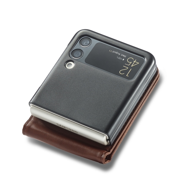 For Samsung Galaxy Z Flip4 5G LC.IMEEKE Calf Texture Leather Phone Case(Brown) For Samsung Galaxy Z Flip4 5G LC.IMEEKE Calf Texture Leather Phone Case(Brown)