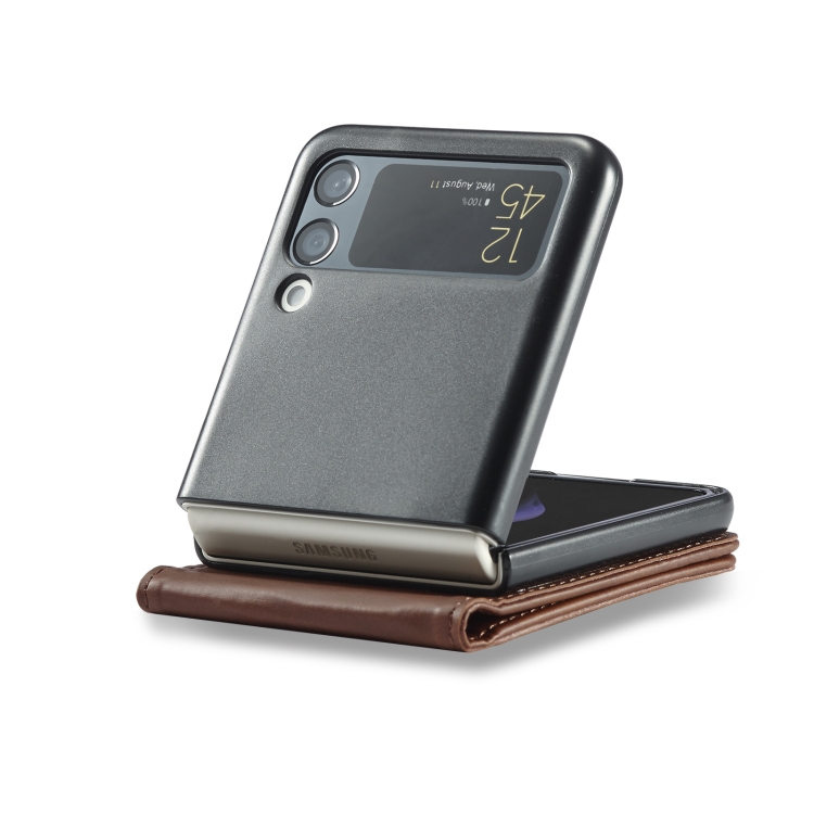 For Samsung Galaxy Z Flip4 5G LC.IMEEKE Calf Texture Leather Phone Case(Brown) For Samsung Galaxy Z Flip4 5G LC.IMEEKE Calf Texture Leather Phone Case(Brown)