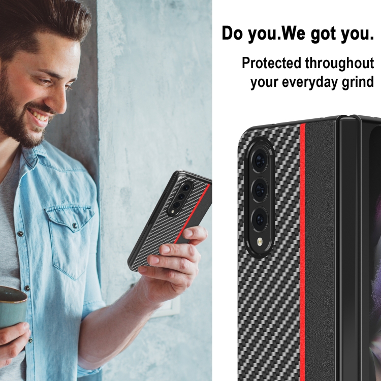 For Samsung Galaxy Z Fold4 5G LC.IMEEKE Carbon Fiber Horizontal Flip Leather Phone Case(Horizontal Black) For Samsung Galaxy Z Fold4 5G LC.IMEEKE Carbon Fiber Horizontal Flip Leather Phone Case(Horizontal Black)