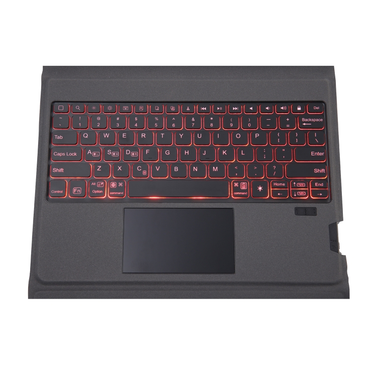 T02S Integrated Bluetooth Keyboard Leather Case with Backlight & Touchpad & Holder For iPad Air 3 10.5 / Pro 10.5(Black)