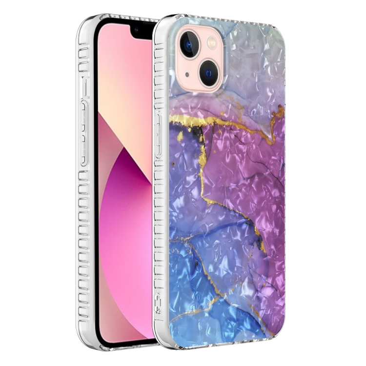 For iPhone 13 2.0mm Airbag Shockproof TPU Phone Case (Blue Purple Marble) For iPhone 13 2.0mm Airbag Shockproof TPU Phone Case (Blue Purple Marble)