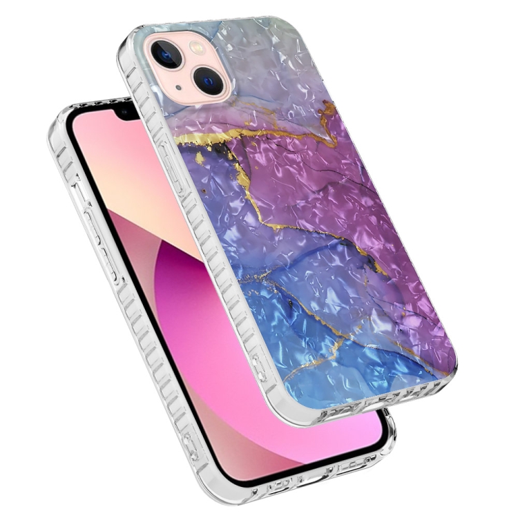 For iPhone 13 2.0mm Airbag Shockproof TPU Phone Case (Blue Purple Marble) For iPhone 13 2.0mm Airbag Shockproof TPU Phone Case (Blue Purple Marble)