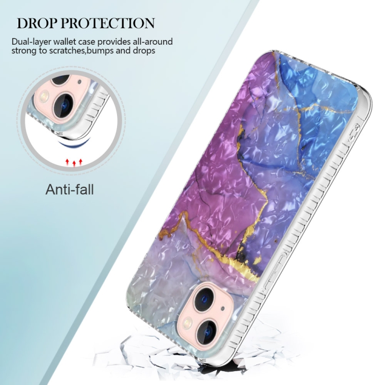 For iPhone 13 2.0mm Airbag Shockproof TPU Phone Case (Blue Purple Marble) For iPhone 13 2.0mm Airbag Shockproof TPU Phone Case (Blue Purple Marble)