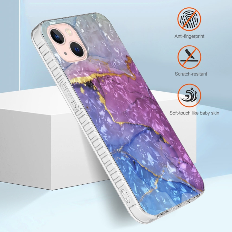 For iPhone 13 2.0mm Airbag Shockproof TPU Phone Case (Blue Purple Marble) For iPhone 13 2.0mm Airbag Shockproof TPU Phone Case (Blue Purple Marble)