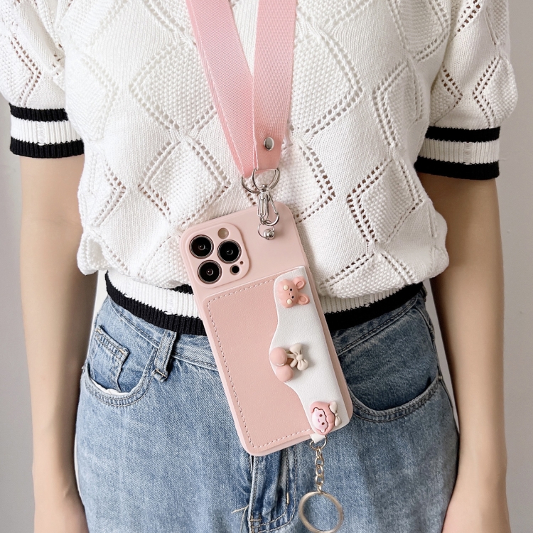 For iPhone 12 TPU One-Shoulder Shockproof Phone Case(Blue) For iPhone 12 TPU One-Shoulder Shockproof Phone Case(Blue)