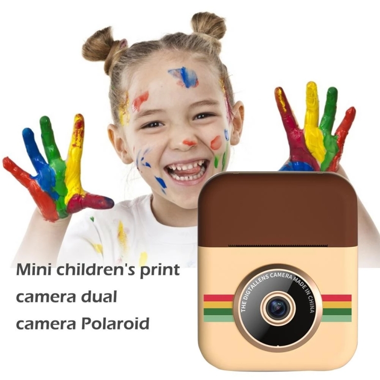 Con una tarjeta de memoria de 32 GB CP08 2.4 pulgadas IPS HD Screen Children Impresión Polaroid Camera digital - 1
