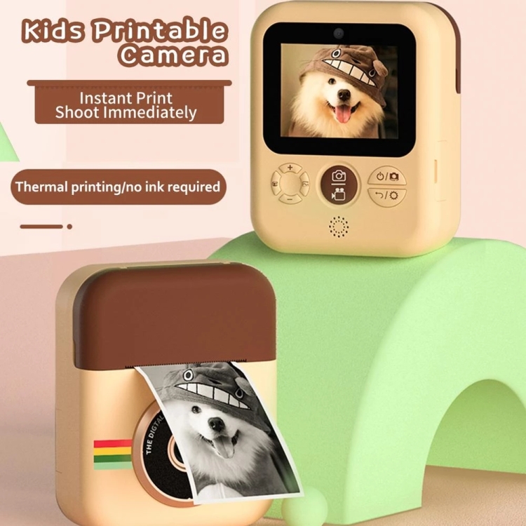 Con una tarjeta de memoria de 32 GB CP08 2.4 pulgadas IPS HD Screen Children Impresión Polaroid Camera digital - 5