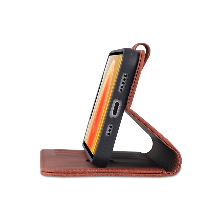 For iPhone 14 Plus AZNS Skin Feel Calf Texture Horizontal Flip Leather Case (Brown)