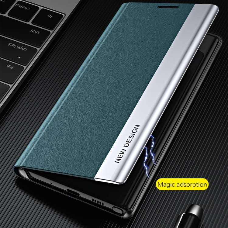 For iPhone 14 Side Electroplated Magnetic Leather Phone Case (Dark Blue) For iPhone 14 Side Electroplated Magnetic Leather Phone Case (Dark Blue)