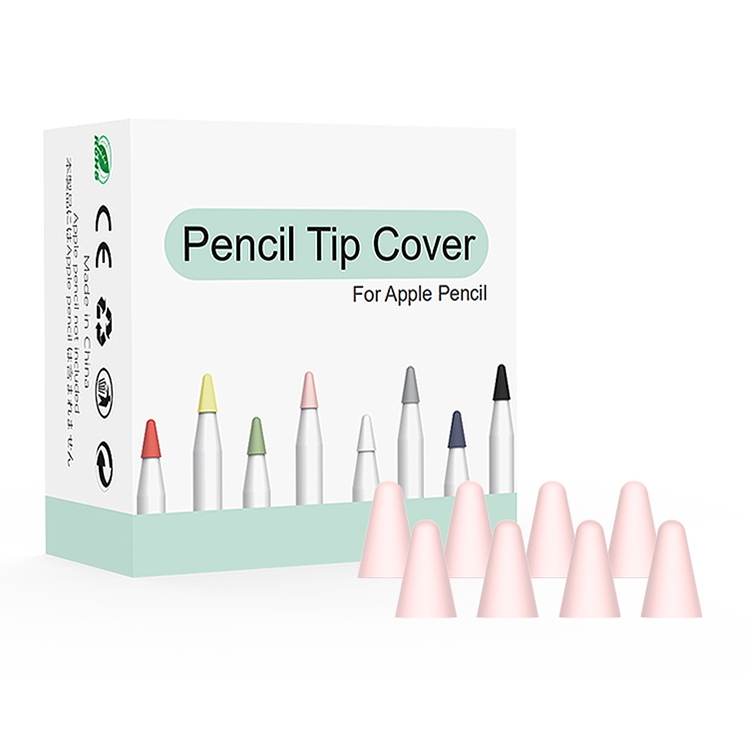 8 pcs / set cubierta de punta de lápiz de lápiz portátil universal para Apple Pencil 1/2 (rosa) - 1