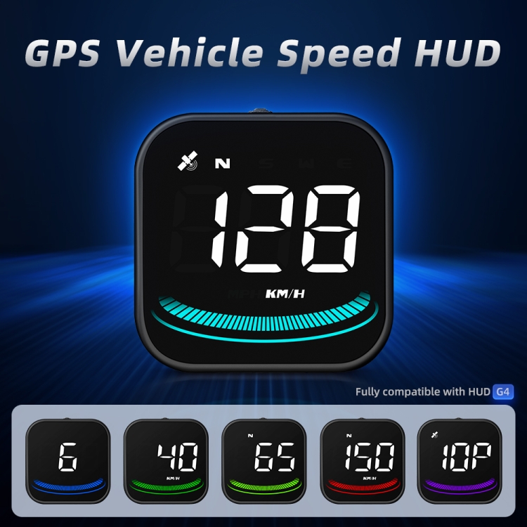 G4 Head Up Display CAR Velocelómetro de alarma digital inteligente Recordatorio GPS HUD - 3