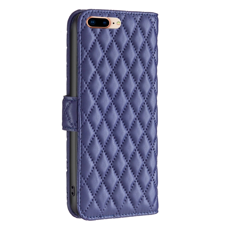 Leather Lattice Cell Phone Flip Case for iPhone 8 Plus Case