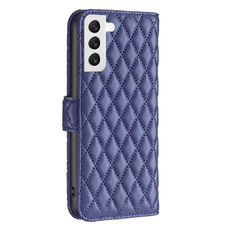 For Samsung Galaxy S22 5G Diamond Lattice Wallet Leather Flip Phone Case(Blue) For Samsung Galaxy S22 5G Diamond Lattice Wallet Leather Flip Phone Case(Blue)