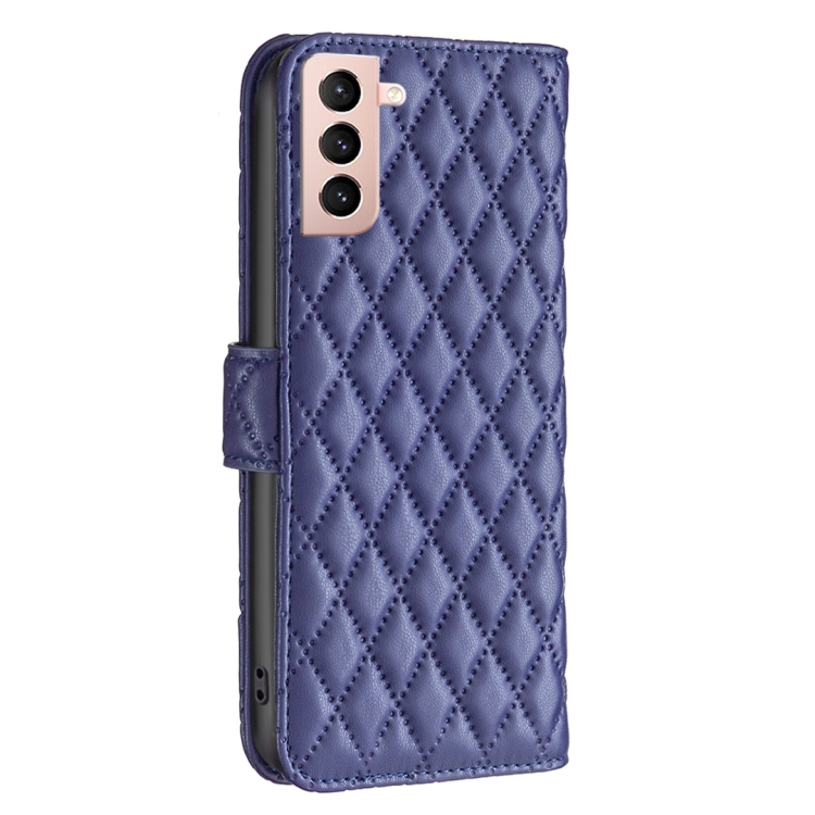 For Samsung Galaxy S21 5G Diamond Lattice Wallet Leather Flip Phone Case(Blue) For Samsung Galaxy S21 5G Diamond Lattice Wallet Leather Flip Phone Case(Blue)