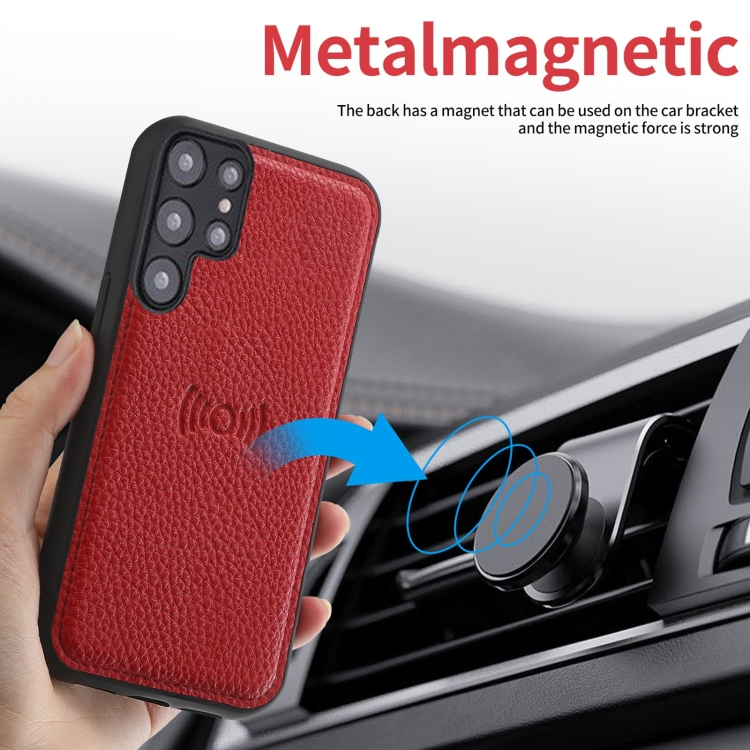 For Samsung Galaxy S22 5G Litchi Texture Magnetic Detachable Wallet Leather Phone Case(Red) For Samsung Galaxy S22 5G Litchi Texture Magnetic Detachable Wallet Leather Phone Case(Red)
