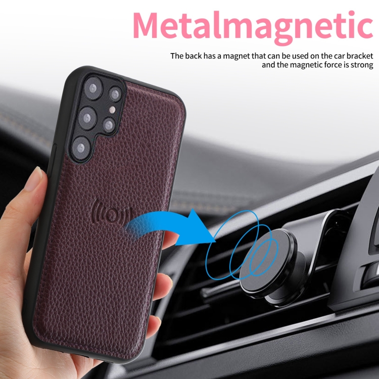 For Samsung Galaxy S22 Ultra 5G Litchi Texture Magnetic Detachable Wallet Leather Phone Case(Purple) For Samsung Galaxy S22 Ultra 5G Litchi Texture Magnetic Detachable Wallet Leather Phone Case(Purple)