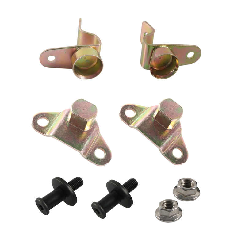 4Pcs Tailgate Hinge Set For 1999-2006 Chevy Silverado & GMC Sierra – Metal, Silver, Rust Resistant