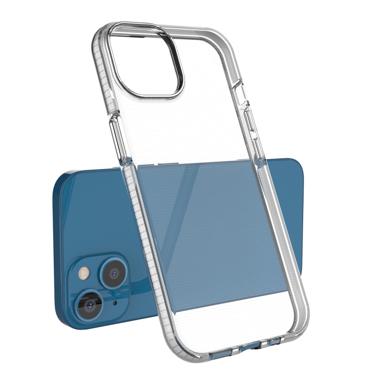 For iPhone 14 Plus Two-color Transparent TPU Phone Case (White) For iPhone 14 Plus Two-color Transparent TPU Phone Case (White)