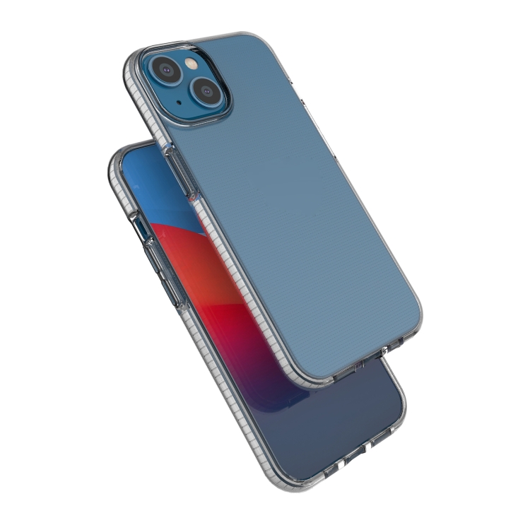For iPhone 14 Plus Two-color Transparent TPU Phone Case (White) For iPhone 14 Plus Two-color Transparent TPU Phone Case (White)