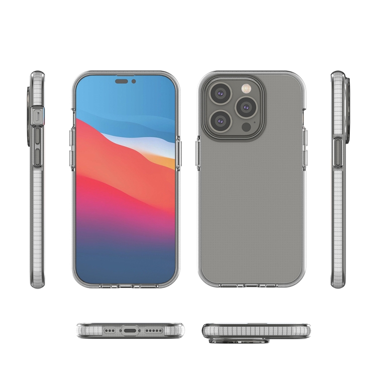 For iPhone 14 Pro Two-color Transparent TPU Phone Case(White) For iPhone 14 Pro Two-color Transparent TPU Phone Case(White)