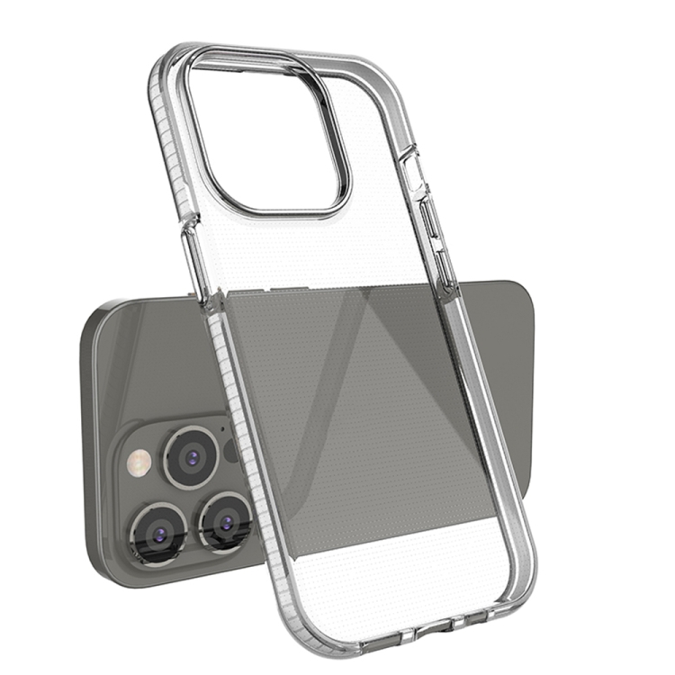 For iPhone 14 Pro Two-color Transparent TPU Phone Case(White) For iPhone 14 Pro Two-color Transparent TPU Phone Case(White)