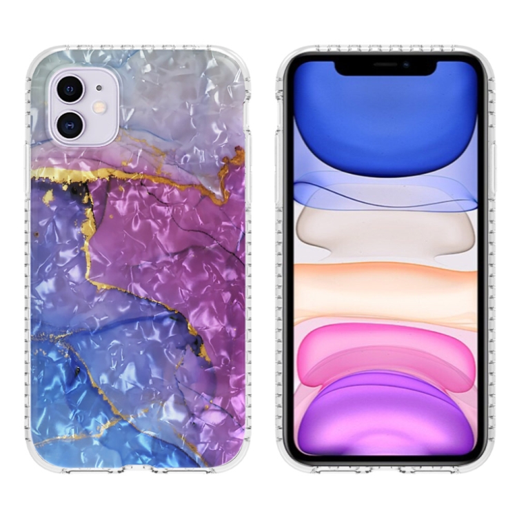 For iPhone 11 2.0mm Airbag Shockproof TPU Phone Case (Blue Purple Marble) For iPhone 11 2.0mm Airbag Shockproof TPU Phone Case (Blue Purple Marble)