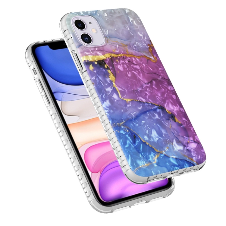 For iPhone 11 2.0mm Airbag Shockproof TPU Phone Case (Blue Purple Marble) For iPhone 11 2.0mm Airbag Shockproof TPU Phone Case (Blue Purple Marble)