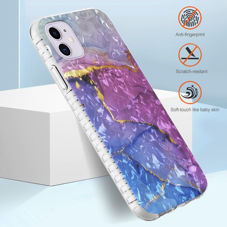 For iPhone 11 2.0mm Airbag Shockproof TPU Phone Case (Blue Purple Marble) For iPhone 11 2.0mm Airbag Shockproof TPU Phone Case (Blue Purple Marble)