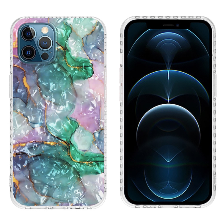 For iPhone 12 Pro Max 2.0mm Airbag Shockproof TPU Phone Case(Ink Green Marble) For iPhone 12 Pro Max 2.0mm Airbag Shockproof TPU Phone Case(Ink Green Marble)