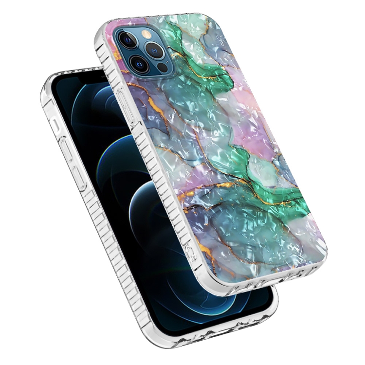 For iPhone 12 Pro Max 2.0mm Airbag Shockproof TPU Phone Case(Ink Green Marble) For iPhone 12 Pro Max 2.0mm Airbag Shockproof TPU Phone Case(Ink Green Marble)