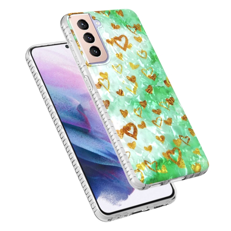 For Samsung Galaxy S21 Plus 5G 2.0mm Airbag Shockproof TPU Phone Case(Gold Heart) For Samsung Galaxy S21 Plus 5G 2.0mm Airbag Shockproof TPU Phone Case(Gold Heart)