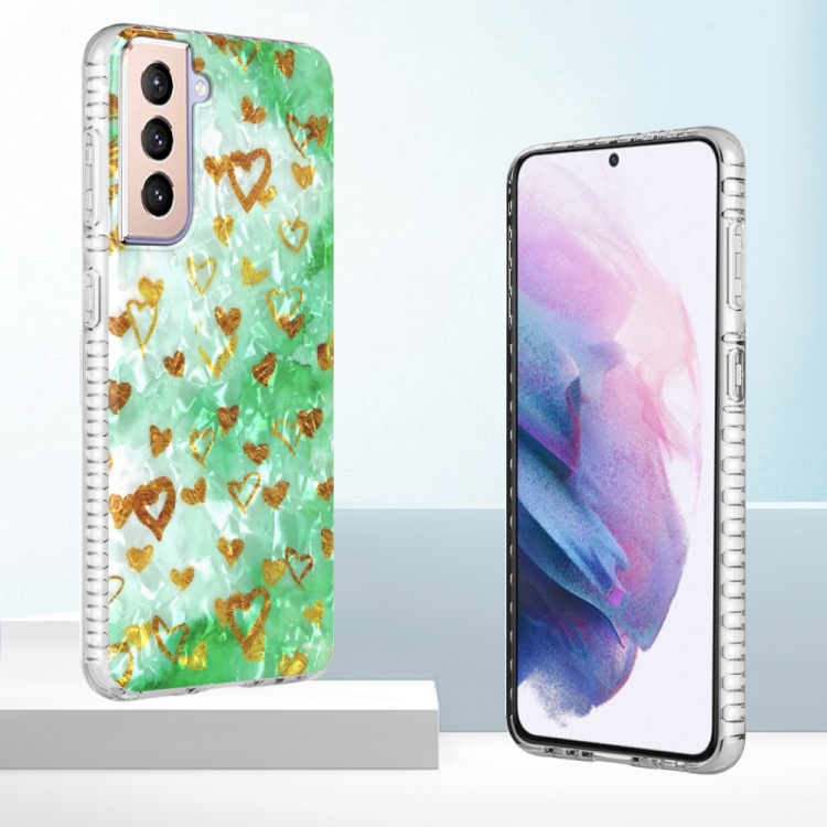 For Samsung Galaxy S21 Plus 5G 2.0mm Airbag Shockproof TPU Phone Case(Gold Heart) For Samsung Galaxy S21 Plus 5G 2.0mm Airbag Shockproof TPU Phone Case(Gold Heart)