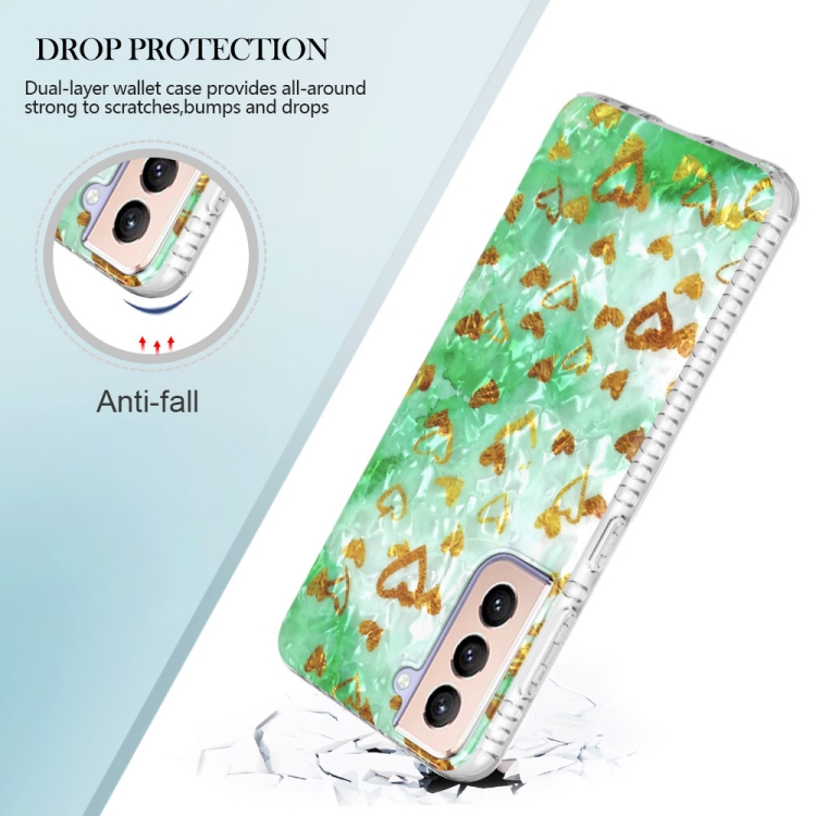 For Samsung Galaxy S21 Plus 5G 2.0mm Airbag Shockproof TPU Phone Case(Gold Heart) For Samsung Galaxy S21 Plus 5G 2.0mm Airbag Shockproof TPU Phone Case(Gold Heart)