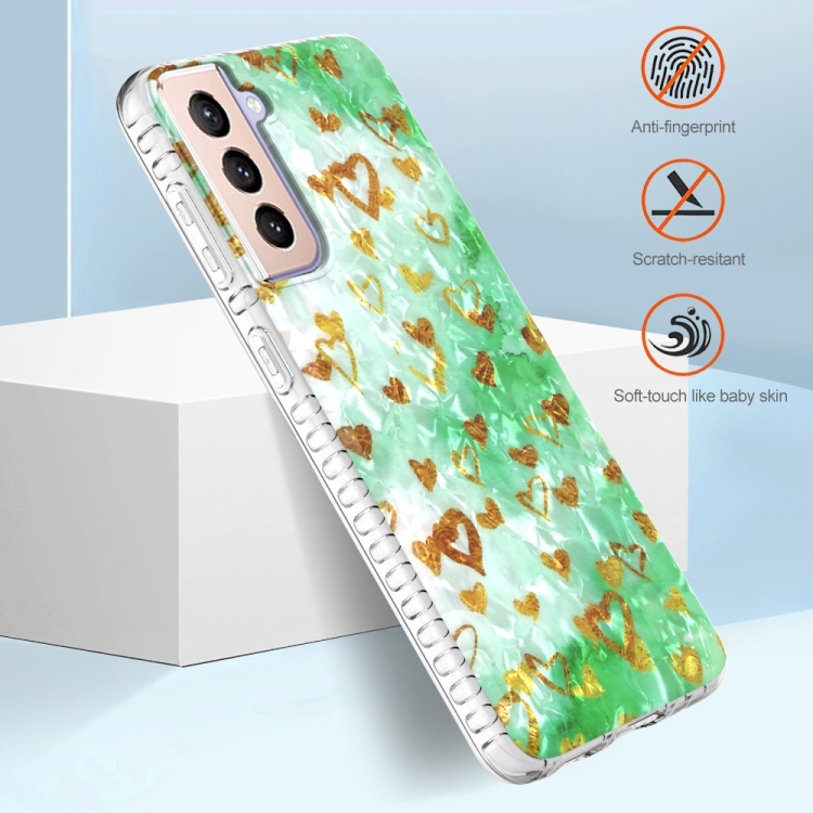 For Samsung Galaxy S21 Plus 5G 2.0mm Airbag Shockproof TPU Phone Case(Gold Heart) For Samsung Galaxy S21 Plus 5G 2.0mm Airbag Shockproof TPU Phone Case(Gold Heart)